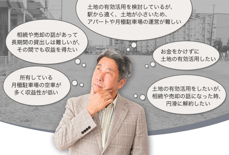 いろいろと悩む男性の写真